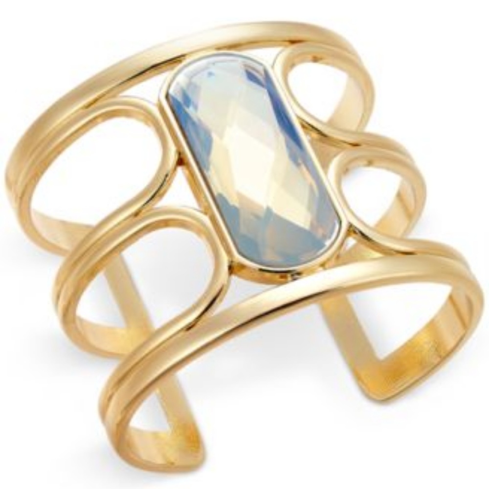 BNWT I.N.C. Gold-Tone Glittery Pavé Cuff Bracelet